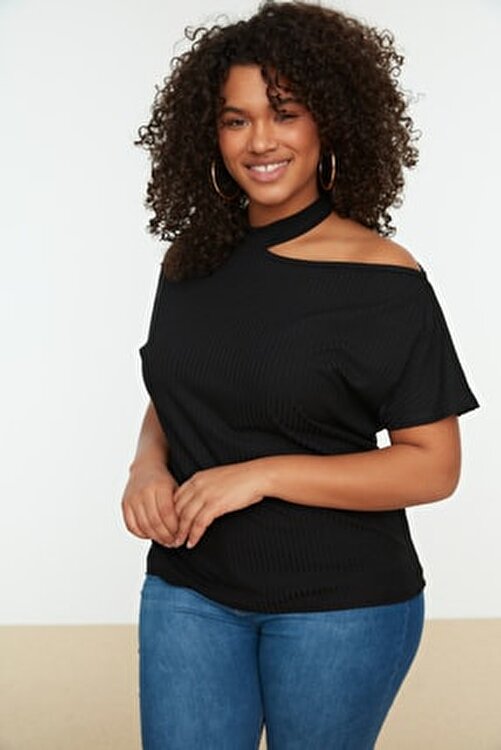 discount 67% Black L WOMEN FASHION Shirts & T-shirts Lace openwork SHEIN blouse 
