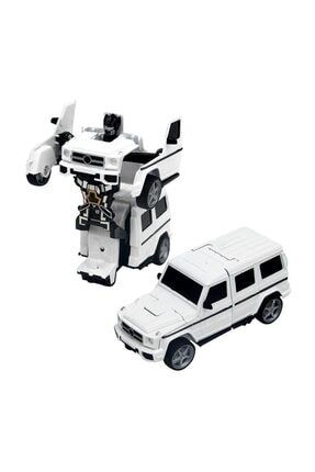 Robota Dönüşen Çek Bırak Polis Jeep Polis Jeep Robot Araba