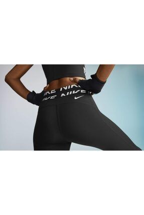 Nike Pro Dri-fıt Mid-rise Graphic Siyah Renk Kadın Tayt Fiyatı