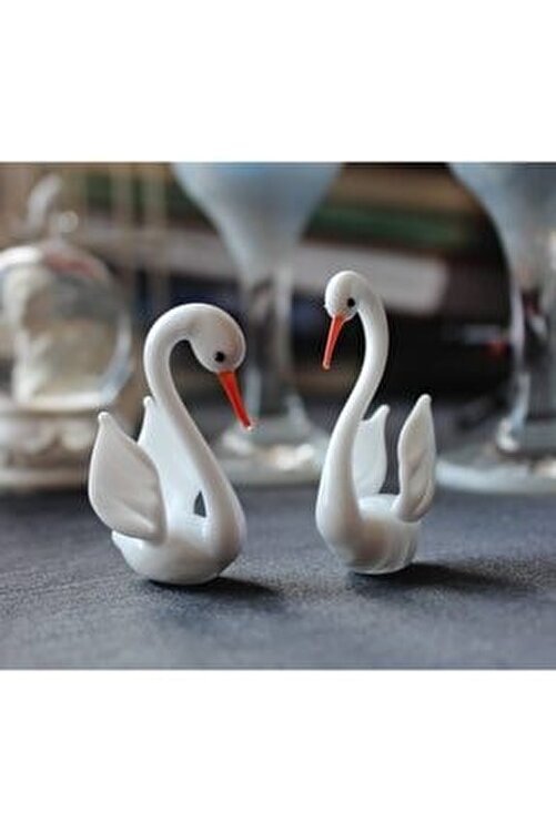 aynurun cam atolyesi beyaz cam beyaz kugu figurlu 2 li biblo fiyati yorumlari trendyol