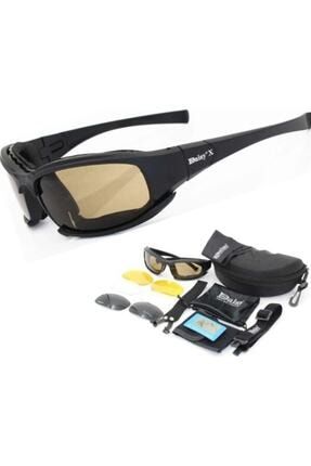 X7 Uv400 Polarize Değişebilir 4 Lensli Motorsiklet Gözlüğü