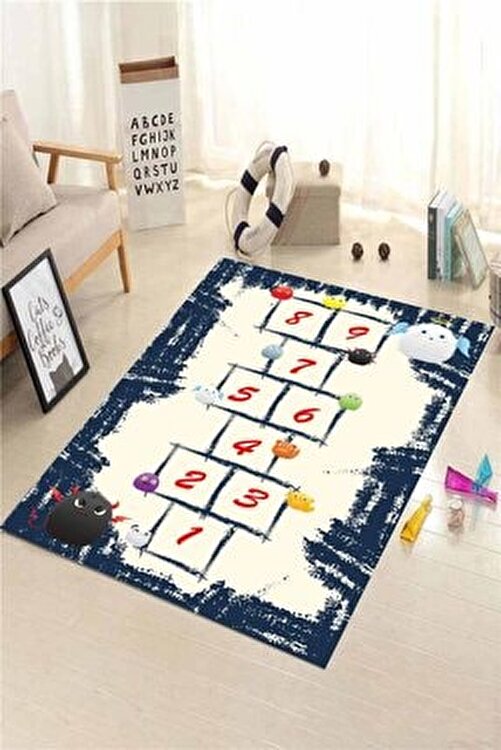 woolly home collection seksek desenli yikanabilir kaymaz deri taban cocuk odasi hali modeli fiyati yorumlari trendyol