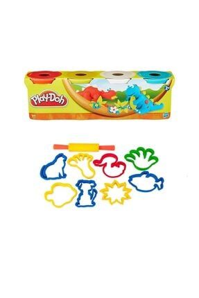 Play-doh 4 Renk Oyun Hamuru 448 Gram + Oyun Hamuru Kalıbı Seti Ern15