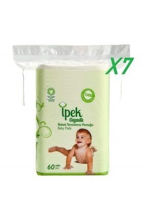 Çocuk Ipek Organik Bebek Temizleme Pamuğu X 7 'li Paket