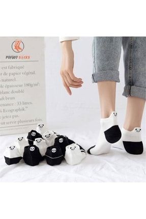 5 Çift Sevimli Panda Çorap Seti