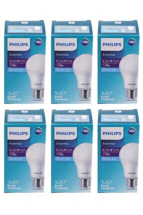 philips essential led lamba 13w 100w e27 duy 6500k beyaz isik 6 lu paket fiyati yorumlari trendyol