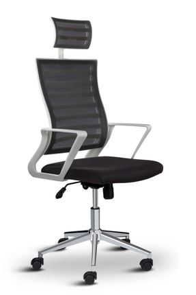 Ceo Siyah Fileli Başlıklı Çalışma Koltuğu Ofis Sandalyesi Bilgisayar Sandalyesi