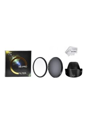 Nikon D3400 D3500 D5500 D5600 18-55mm Lens için 55mm Slim Uv + ND8 ND Filtre + HB-N106 Parasoley