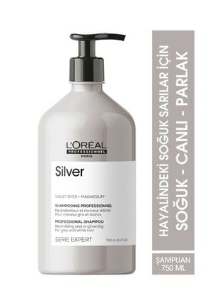 Serie Expert Silver Çok Açık Sarı, Gri Ve Beyaz Saçlar Için Renk Dengeleyici Mor Şampuanı 750 Ml