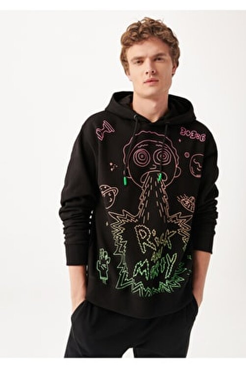Rick and morty sweatshirt trendyol Clearance