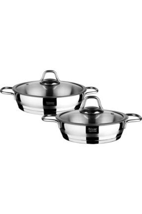 Hisar 6 Piece Teos Egg Pans Cookware Set, Stainless Steel Pan Set