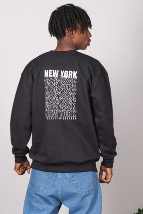 KRON K Siyah Oversize Sweat New b Bask Fiyat Yorumlar Trendyol