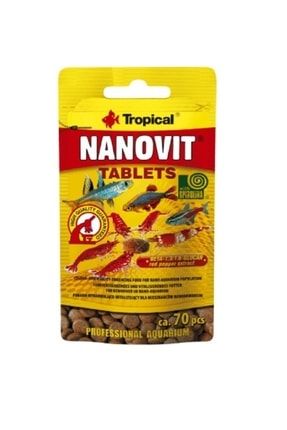 Nanovit Tablets Cama Yapışan Karides Ve Küçük Balık Yemi10gr 70ad