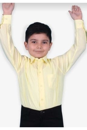 Erkek Çocuk 23 Nisan 29 Ekim Gösteri Uzun Kol Dakron Kumaş Okul Gömlek