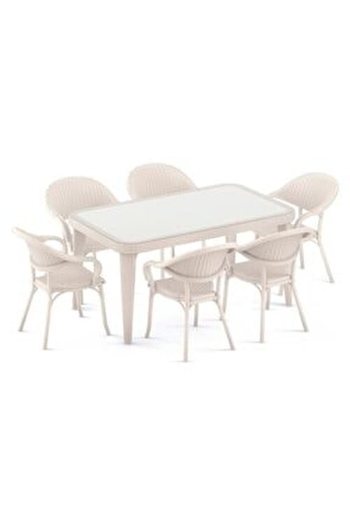 Tilia Mt02 C 6 Kisilik Camli Masa Takimi Bahce Balkon Seti Fiyati Yorumlari Trendyol