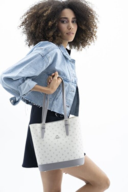 Benetton Benetton Kadin Kol Cantasi Beyaz Gri Bnt495 Fiyati Yorumlari Trendyol