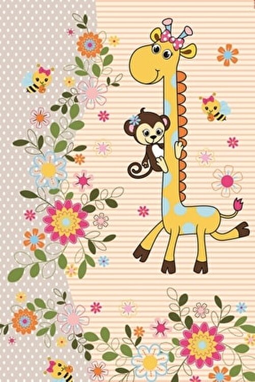 bebek pembe zürafa baskı