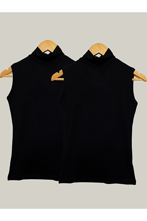 Betimoda Kadin Siyah Sifir Kol Yarim Balikci Yaka Body Siyah 2 Adet Fiyati Yorumlari Trendyol