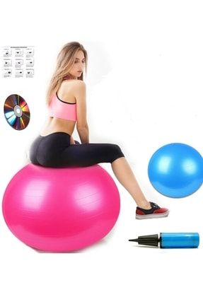 Pilates Topu 65 Cm Mini Plates Top 20 Cm Denge Yoga Spor Egzersiz Top Jimnastik Fitness Topu Pompa