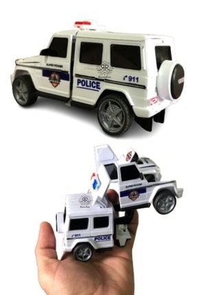 Oyuncak Jeep Wrangler Ur Polis Aracı Dönüşebilen Robot Olan Oyuncak Jeep