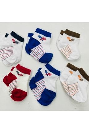 12 Çift Bebek Çorap 0-6 Ay