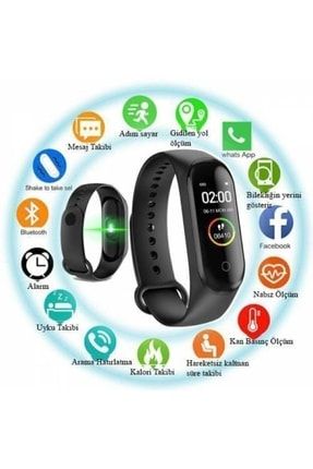 M4 Akıllı Bileklik Renkli Ekran Adımsayar Ritim Ölçer Akıllı Saat Bileklik