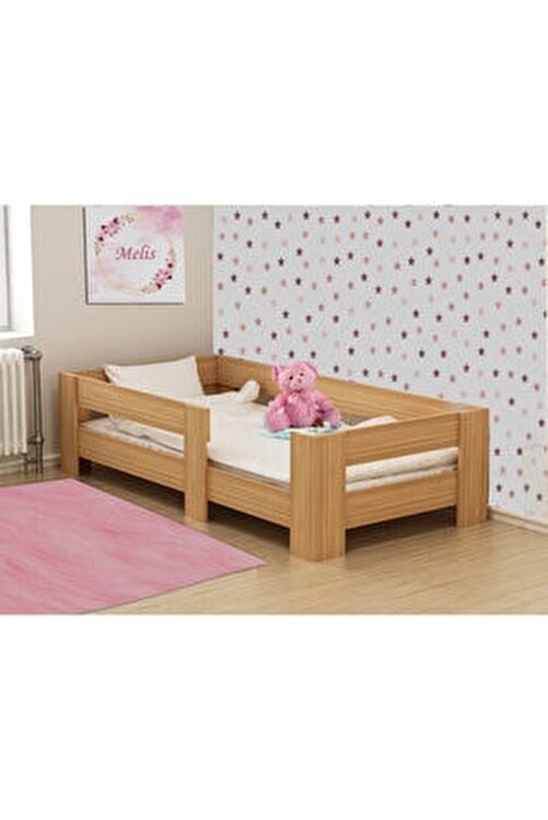 gzcdizayn cocuk odasi teak rengi montessori tek kisilik karyola 90x190 yatak uyumlu fiyati yorumlari trendyol