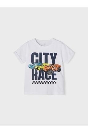 name it Name It 13199805 Bisiklet Yaka Normal Kal p Bask l Beyaz Bebek T shirt Fiyat Yorumlar Trendyol
