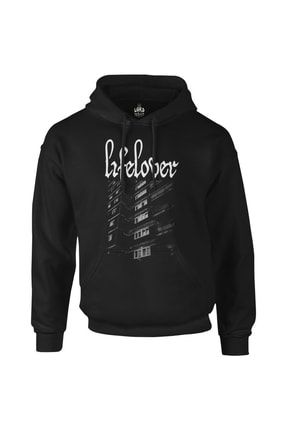 Lord T Shirt Erkek Siyah Lifelover Fermuars z Kap onlu Sweatshirt