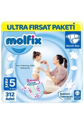 Molfix Bebek Bezi 5 Beden Ultra Fırsat Paketi 78x4 312 Adet Fiyatı,  Yorumları - Trendyol