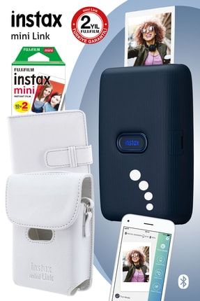 Instax mini Link Mavi Akıllı Telefon Yazıcısı ve Hediye Seti 1