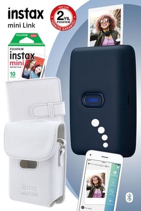 Instax mini Link Mavi Akıllı Telefon Yazıcısı ve Hediye Seti 2