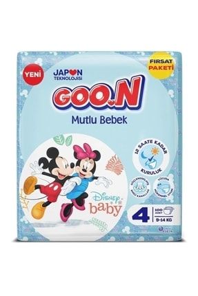 Goo N Goon Disney Baby Mutlu Bebek 9 14 Kg 4 Numara Bebek Bezi 100 Adet Fiyati Yorumlari Trendyol
