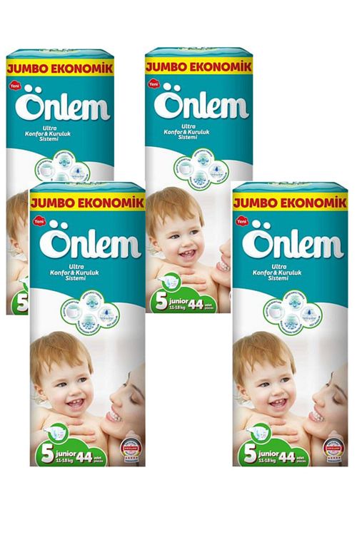 Onlem Bebek Bezi Jumbo Paket 5 No Junior 44 Adet 11 18 Kg 4 Lu Paket Fiyati Yorumlari Trendyol