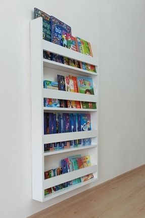 Montessori Kitaplık&çocuk Odası Kitaplık&bebek Odası Eğitici Kitaplık 4 Raflı Beyaz