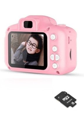 Çocuk Kamerası Dijital Fotoğraf Makinesi Mini 1080p HD Kamera Hafıza Kart Hediyeli