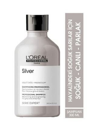 Serie Expert Silver Çok Açık Sarı, Gri Ve Beyaz Saçlar Için Renk Dengeleyici Mor Şampuanı 300 Ml