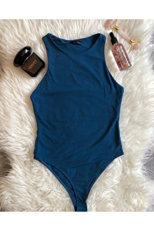 Halter yaka bodysuit Clearance