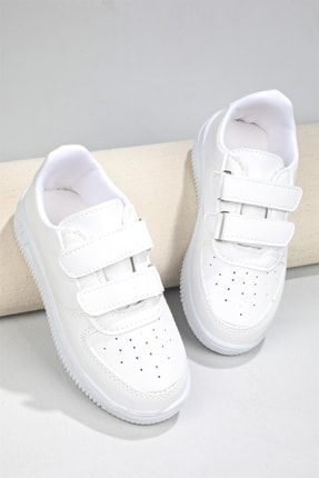 Air Taban Rahat Nefes Alır Beyaz Beyaz Çocuk Spor Ayakkabı Aır V2