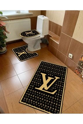 Modern home Banyo Paspası 3'lü Set, Louis Vuitton Dijital Baskılı Klozet  Takımı Kaymaz Taban 60x100 - 50x61 Fiyatı, Yorumları - Trendyol