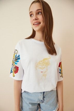 VOLT CLOTH NG Kad n Bask l Oversize T shirt Fiyat Yorumlar Trendyol
