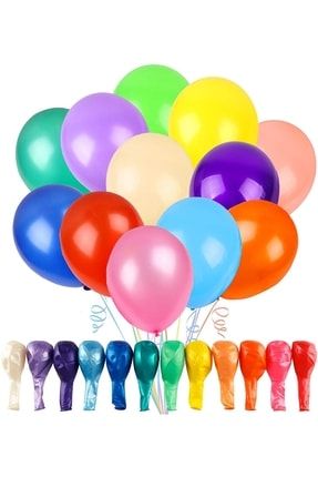 9-a Desensiz Renkli Balon 100'lü