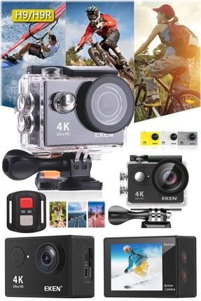 Akıllı Kumandalı 4k Aksiyon Kamerası Motorsiklet Kask Su Sporları Video Kayıt Kamerası Wifi Ultra