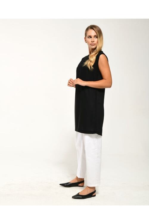 Essah Moda Kadin Siyah Sifir Kol Iclik Tunik Me000127 Fiyati Yorumlari Trendyol