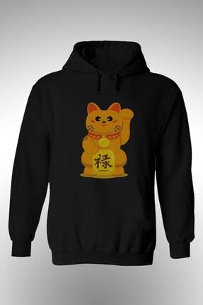 By Okat Kedi Baskili Kapsonlu Sweat Fiyati Yorumlari Trendyol