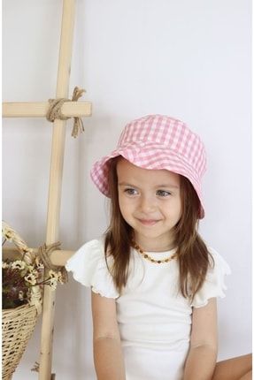 Kız Çocuk Kareli Şapka