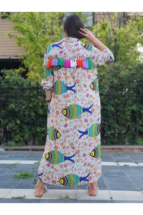 Park Moda Trendbysena Italyan Balikli Gomlek Elbise Fiyati Yorumlari Trendyol