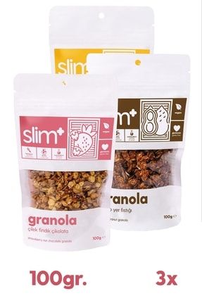 3'lü Paket Glutensiz Vegan Ilave Şekersiz Granola Mix 100 gr