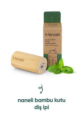 Naneli Bambu Kutu Doğal Diş Ipi - 30m - Plastiksiz