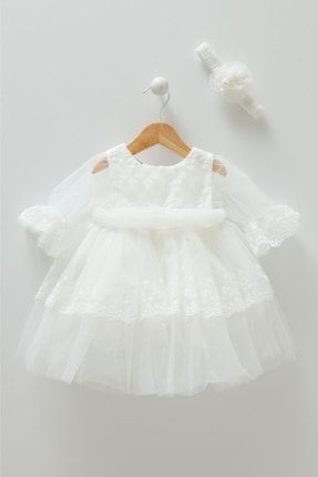Kız Bebek Parti Doğum Günü Abiye/bandanalı Tütü Etekli Prenses Elbise (DRESSES) Mendil Hediyeli